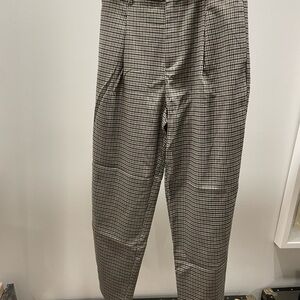 Women's Black & White Houndstooth Dress Pants